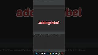 How to create window and add label in tkinter python | #python #tkinter #coding #shorts #shortvideo