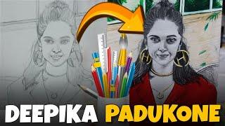 How to draw Deepika Padukone sketch step by step ️ |Deepika Padukone sketch#drawing #art #viral