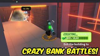 CRAZY BANK BATTLES WITH TRYHARD COPS in Roblox Jailbreak!