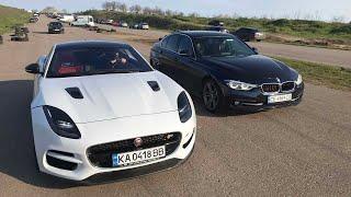 Дикий Jaguar F-Type R кинул вызов BMW M5, Audi S8, Yamaha R6 и не только