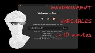 How to get environment variables in Tauri using Rust, Vite, SvelteKit in 10 minutes