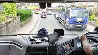 POV Truck Driving UK The Borders Scotland A7 Hawick to Langholm