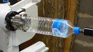 Woodturning - The Water Bottle - Awesome idea to re-use Plastic