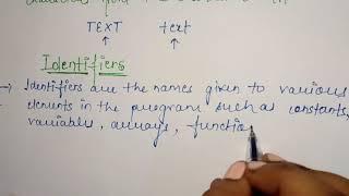 #clanguagetutorial #5: character set of c language, identifiers & keywords| c language, mcs011 class