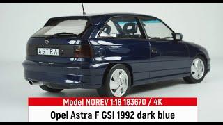 Model NOREV 1:18 183670 Opel Astra F GSI 1992 dark blue / 4K