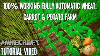 Fully Automatic Wheat, Potato & Carrot Farm - 100% Working!!! - Tutorial