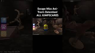 Escape Miss Ani-Tron's Detention! (SCARY OBBY) ALL JUMPSCARES #shortvideo #roblox #gameplay