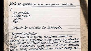 Write an application to your principal for scholarship ||  MANHA EDUCATION