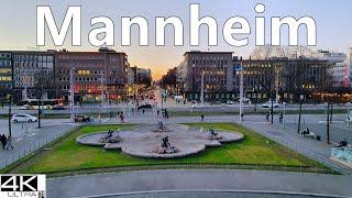 Walking in Mannheim Germany 2022 | 4K Virtual City Walk Tour