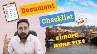 Document checklist for Europe Work Visa  | Jobs in Italy  | Jobs in Luxembourg  |#europe #job