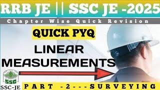 RRB JE || SSC JE Surveying in Civil Engineering rrb ssc je previous year questions most pyq