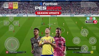 eFootball PES 2025 PPSSPP Download English Version New Update Kits 24/25 & New Transfers HD Graphics