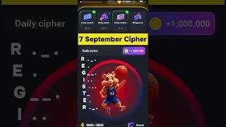 hamster kombat today cipher code | daily cipher hamster kombat 7 september #hamsterkombat