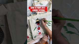 How how to paint on a canvas tote bag with acrylics