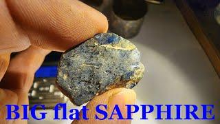 Biggest flat Star Sapphire I found , Outback mining underground