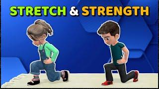 13-MIN STRETCH & STRENGTH KIDS WORKOUT