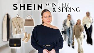 SHEIN WINTER INTO SPRING HAUL 2024 - Classy Minimal Everyday & Work Outfit Ideas! *Wardrobe Basics*