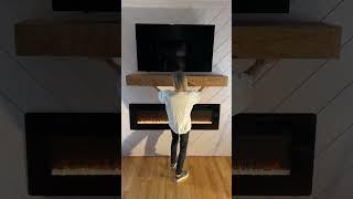 Watch this before you buy a new fireplace mantel! #woodplank #mantel #fireplace #diy