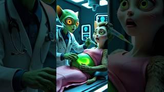 Evolution animal: Alien doctor with pregnant mother cat on spaceshipMiotube #cute #cat #shorts