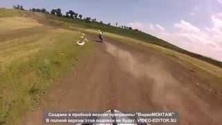 Сбил корову на мото трассе/Hit a cow on Moto track.