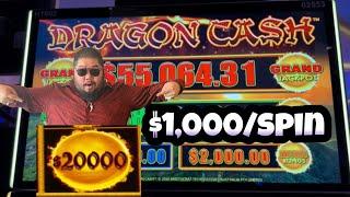 $1,000/SPIN!! WITH $10K BANKROLL!!! DRAGON CASH SLOTS!! UNBELIEVABLE SESSION!!!!