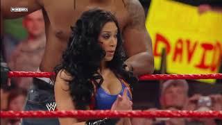 WWE Raw 02 23 09 Melina and Cryme Tyme vs Beth Phoenix, Santino and Dolph Ziggle