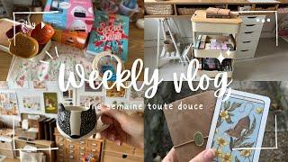  Weekly Vlog #4 : je réorganise ma raskog Ikea • emplettes créatives • lecture • papeterie 