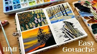 Easy Gouache Landscape Painting Ideas ⎪Why I Use HIMI Gouache 