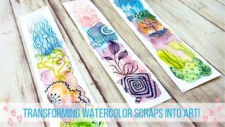 Transforming Watercolor Scraps into Art