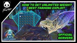 How To Get Unlimited Weight On Dinos - Best Farming Exploit | ARK: Survival Ascended