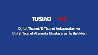 Dijital Ticaret/E-Ticaret Anlaşmaları ve Dijital Ticaret Alanında Uluslararası İş Birlikleri Webinar