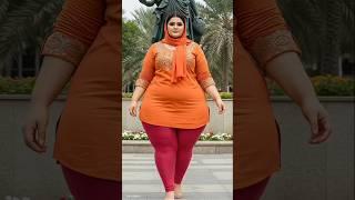 Plus-size Dubai Princess at the Park #dubaifashion #dubaiprincess #plussizemodel #shorts #plussize