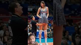 Worlds tallest female volleyball player in usa #volleyball #womenssports #wrestling #usa #shorts