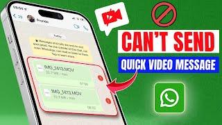 How to Fix Can't Send Image or Video on WhatsApp Issue on iPhone | Pictures and Video Not Sending