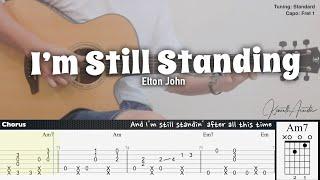 I’m Still Standing - Elton John | Fingerstyle Guitar | TAB + Chords + Lyrics