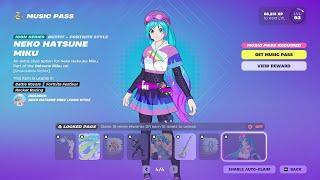 All Fortnite x Hatsune Miku Pass & Skin Bundle Showcase! (Season 7 Festival Pass)