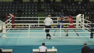 (69kg)GEO Youth Boxing Semifinal16-11-2019 RED Boris SERGEEV Tbilisi VS BLUE Soslan KELEKHSAEV Gori.