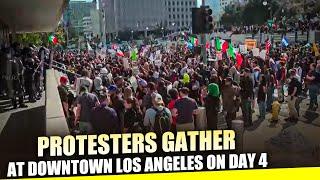 LIVE: National Guard troops in down town Los Angeles, after a weekend of protests | California