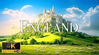 FLYING OVER ENGLAND (4K Video UHD) - Peaceful Piano Music With Beautiful Nature Video For Relaxation