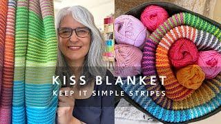 KISS BLANKET - Keep It Simple Stripes Garter Stitch Knitting