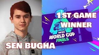 SEN Bugha Wins First Game In Fortnite World Cup Solos with 9 Eliminations