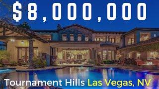 $8 Million Tuscan Inspired Luxury Home Tour in Tournament  Hills |  Summerlin, Las Vegas