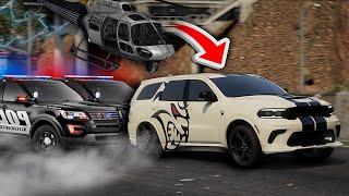 1500Hp Dodge Durango SRT Hellcat Running from Cops in GTA 5!