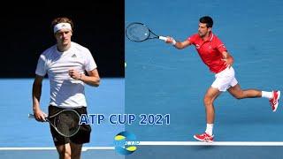 Novak Djokovic vs Alexander Zverev ATP Cup 2021 FULL MATCH HIGHLIGHTS