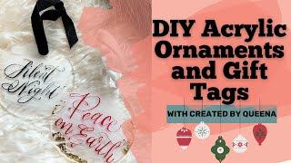 DIY Acrylic Ornaments with Pointed Pen Calligraphy | December Simply Lettered Subscription Box