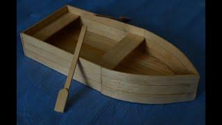 Handmade popsicle sticks boat 