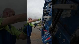 Controls of a McNeilus XC Rearloader compacting wood! #garbage #truck #mcneilus  #republicservices