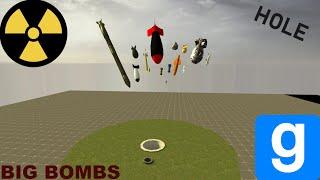 Garry's mod : I throw big bombs into a hole !!!!!!!!!!