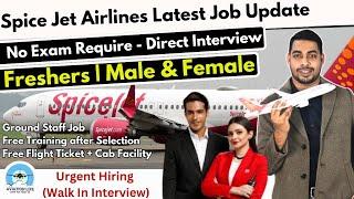 Spice Jet Airlines Latest Ground Staff Job | Freshers | Male & Female #spicejet #airlines #jobs