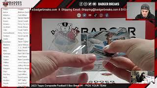 2023 Topps Composite Football 5 Box Break #1 - PICK YOUR TEAM